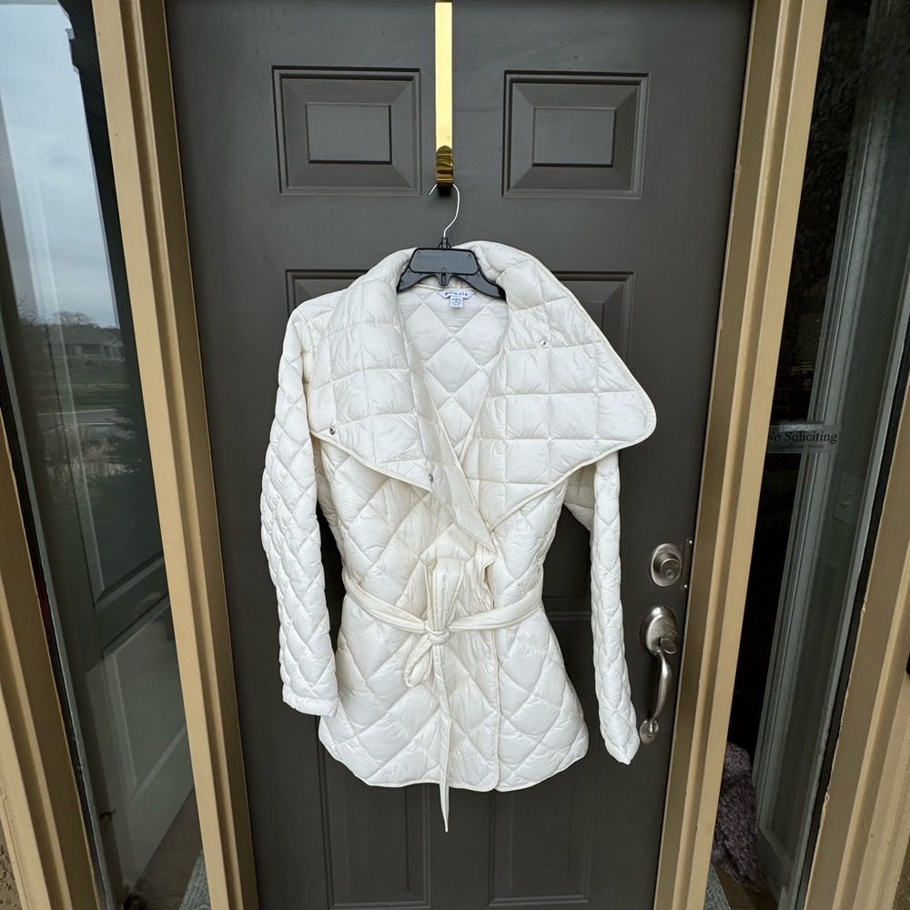 Athleta mid length coat with tie brand new no tags